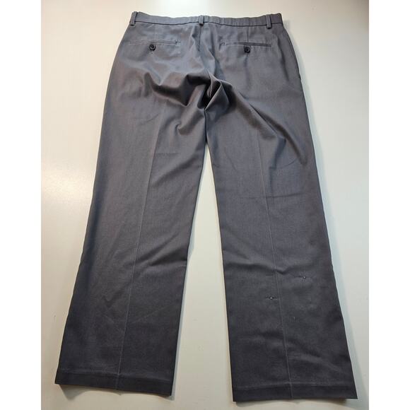 Straight fit premium non iron khaki haggar GREY dress pants slacks 34x29 vintage - Picture 2 of 7